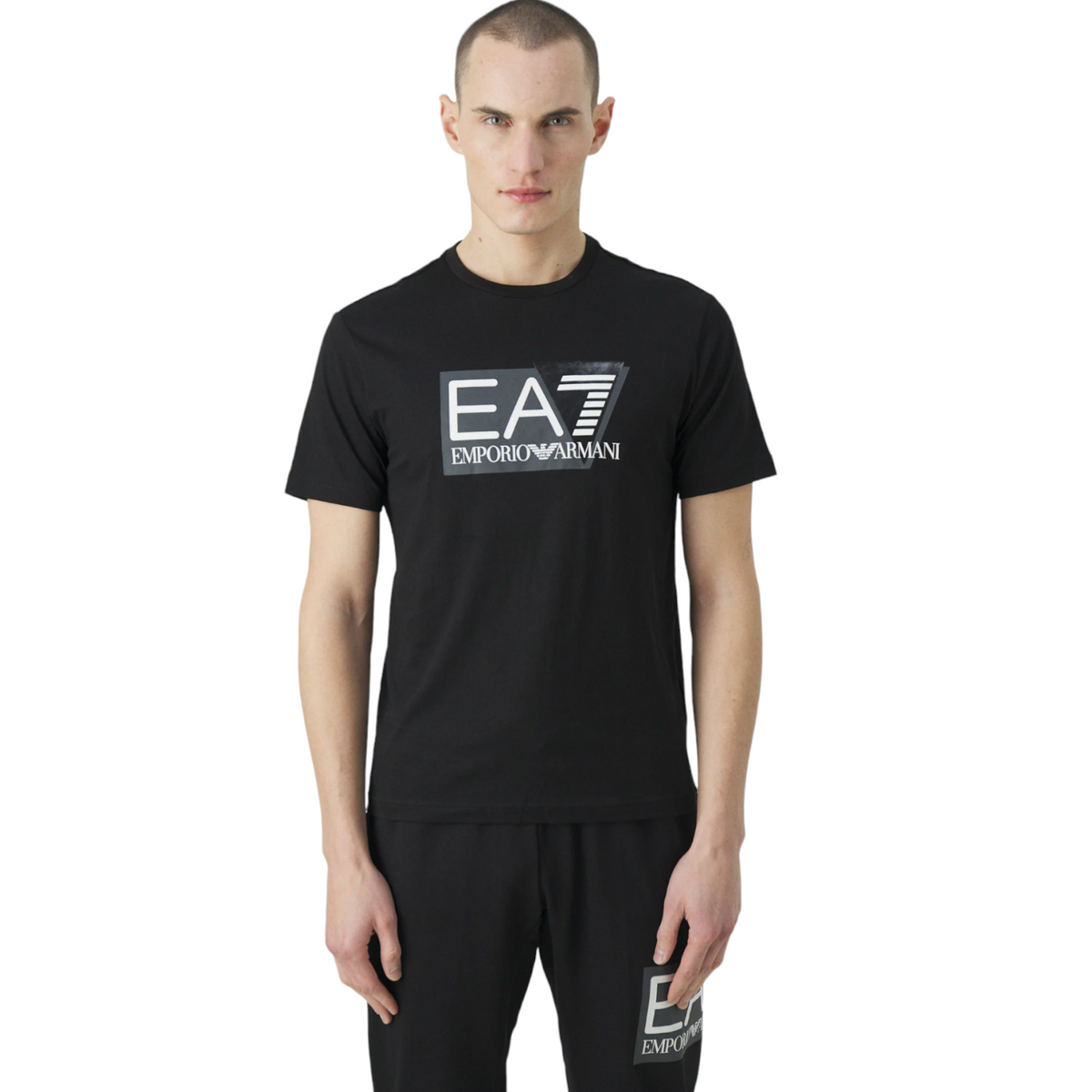 EA7 Emporio Armani T-shirt Visibility in jersey di cotone stretch a maniche corte uomo