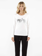 Liu Jo t-shirt a manica lunga logo brillante donna