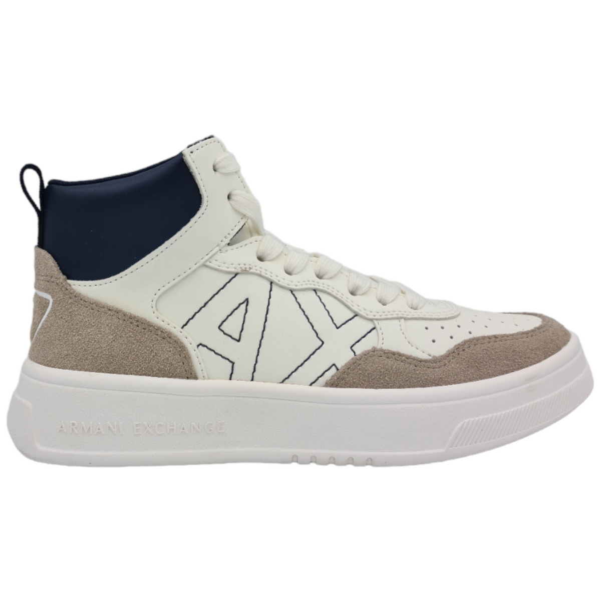 Armani Exchange sneakers alte con inserti in suede donna