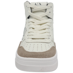 Armani Exchange sneakers alte con inserti in suede donna