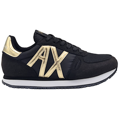 Armani Exchange sneakers logo dorato donna