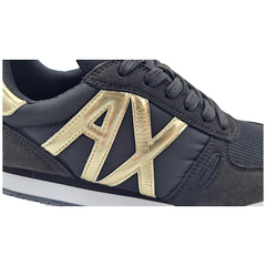 Armani Exchange sneakers logo dorato donna