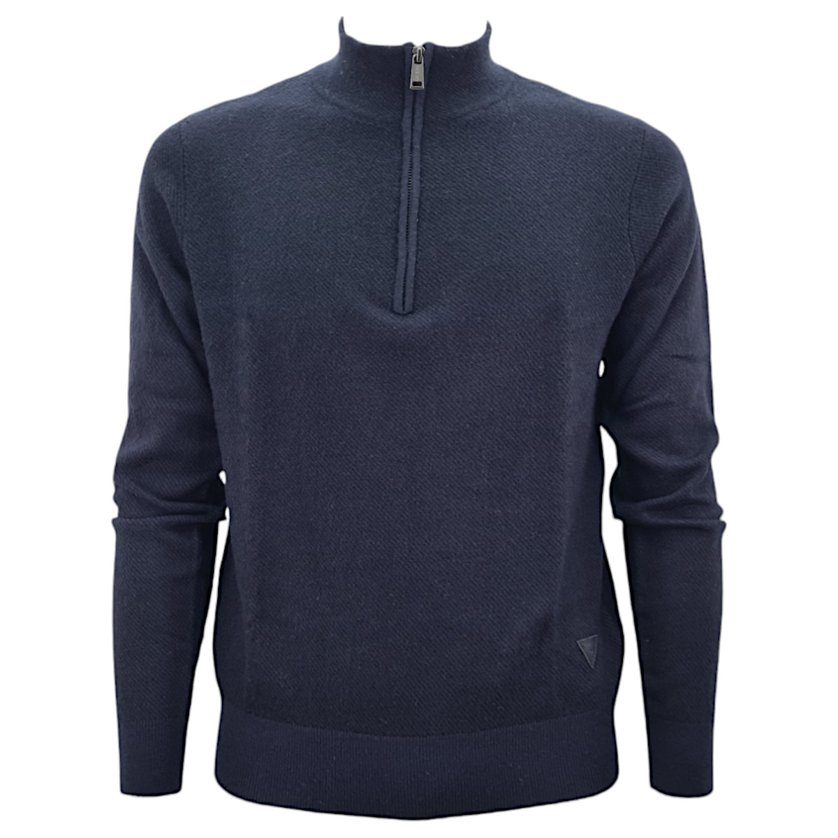 Guess maglione 1/2 zip  in misto cachemire uomo