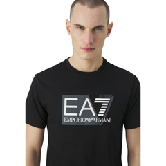 EA7 Emporio Armani T-shirt Visibility in jersey di cotone stretch a maniche corte uomo