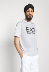 Ea7 Emporio Armani t-shirt maxi logo gommato uomo