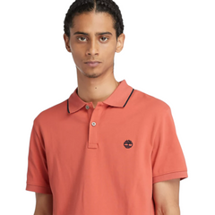 Timberland polo a maniche corte collo stampato Millers River uomo