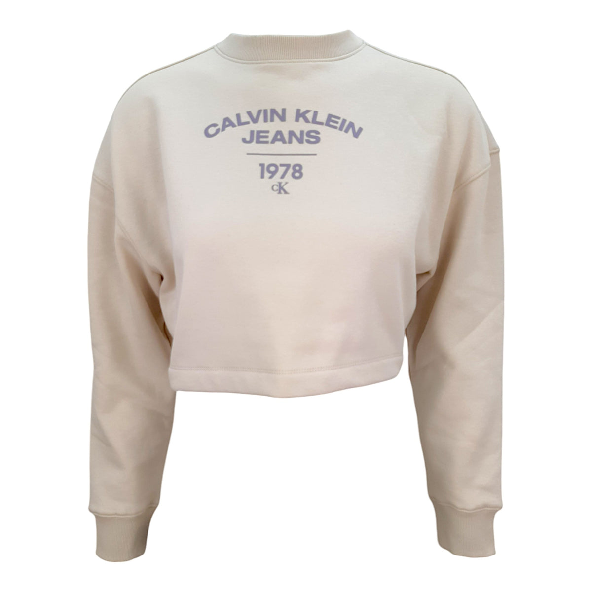 Calvin Klein felpa girocollo crop donna