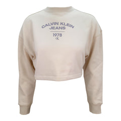 Calvin Klein felpa girocollo crop donna