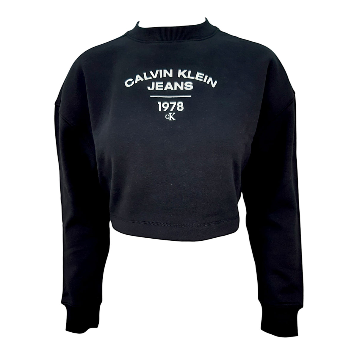 Calvin Klein felpa girocollo crop donna