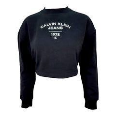 Calvin Klein felpa girocollo crop donna