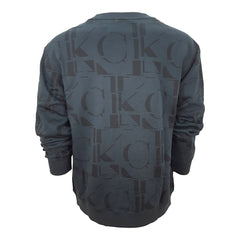 Calvin Klein felpa girocollo logo all-over uomo