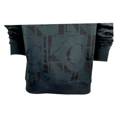 Calvin Klein felpa girocollo logo all-over uomo