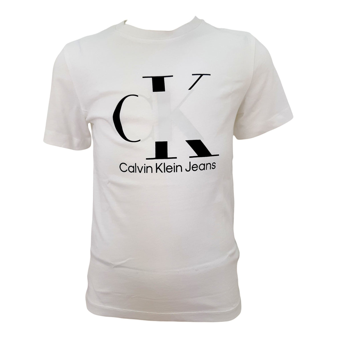 Calvin Klein t-shirt manica corta logo color block bambino