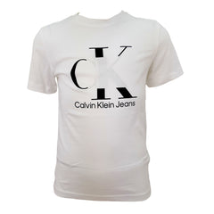 Calvin Klein t-shirt manica corta logo color block bambino