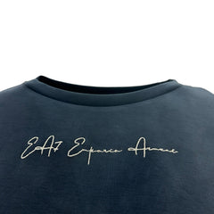 Ea7 Emporio Armani felpa gold signature donna