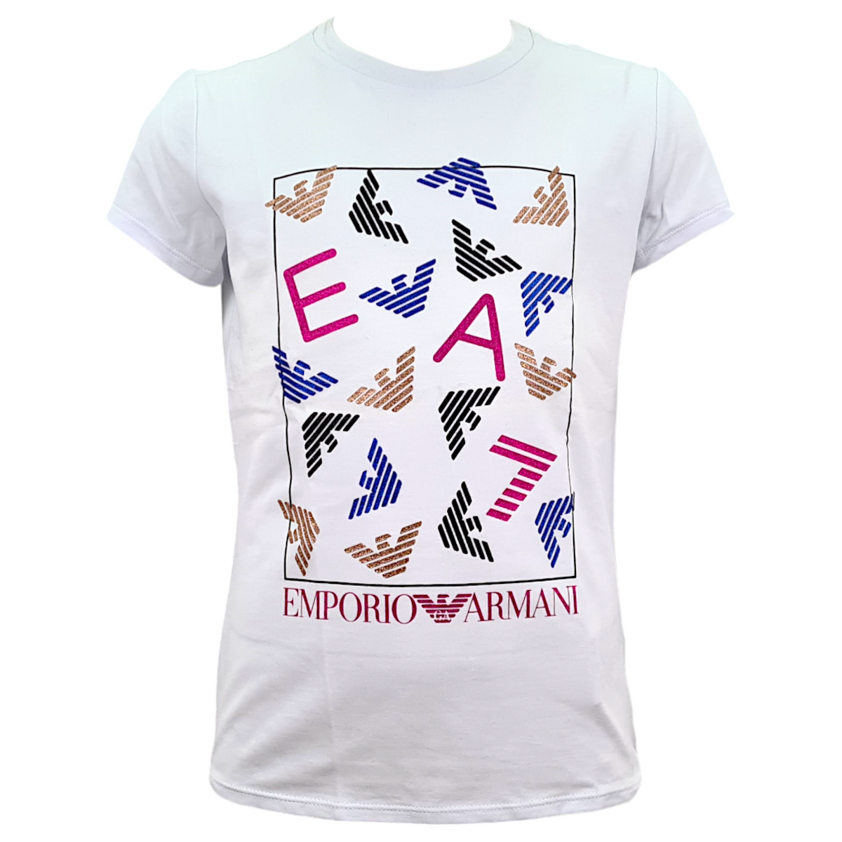 EA7 Emporio Armani T-shirt in misto cotone bambina