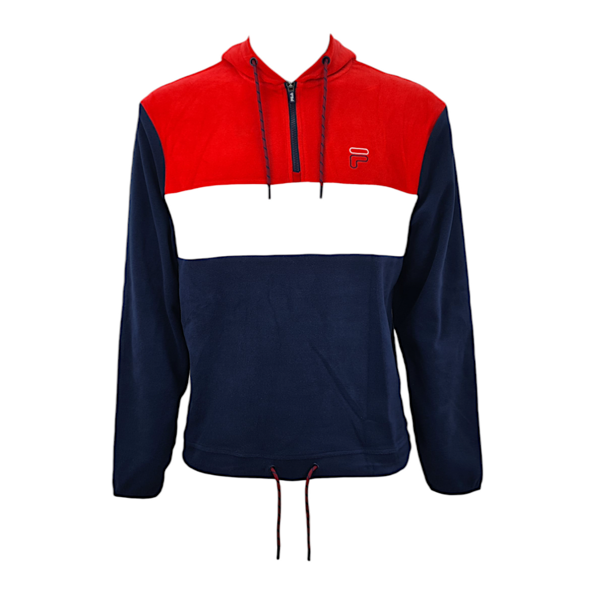 Fila Felpa con cappuccio mezza zip in pile Perry uomo