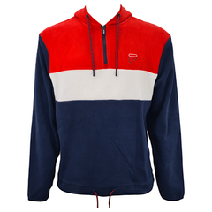 Fila Felpa con cappuccio mezza zip in pile Perry uomo