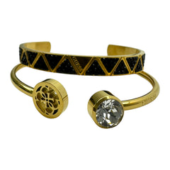 Guess bracciali duo gold black donna