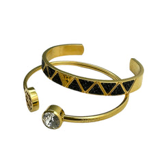 Guess bracciali duo gold black donna