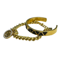 Guess bracciali duo gold black donna