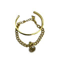 Guess bracciali duo gold black donna