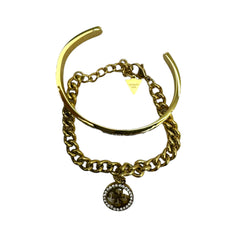 Guess bracciali duo geo gold silver black donna