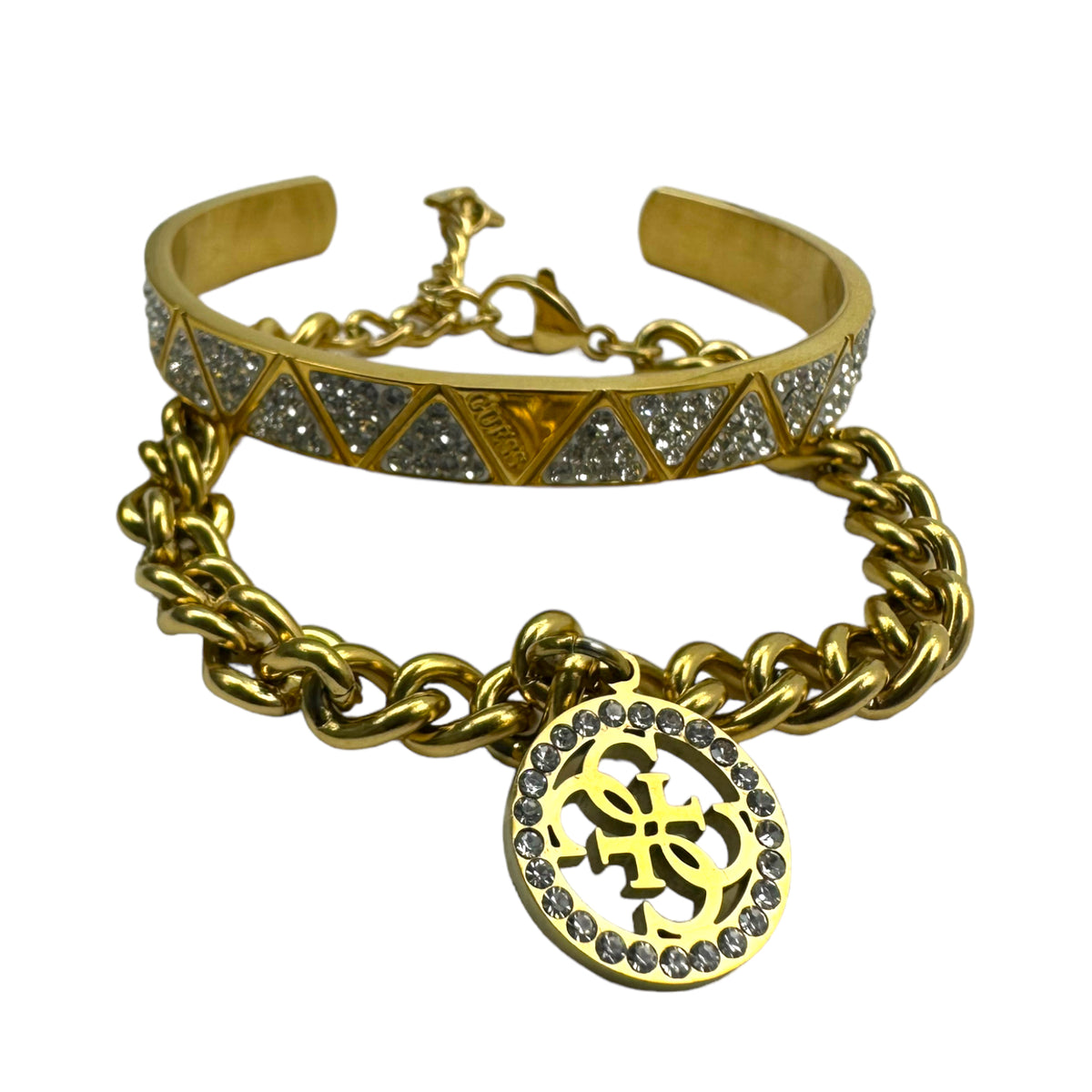 Guess bracciali duo gold silver donna