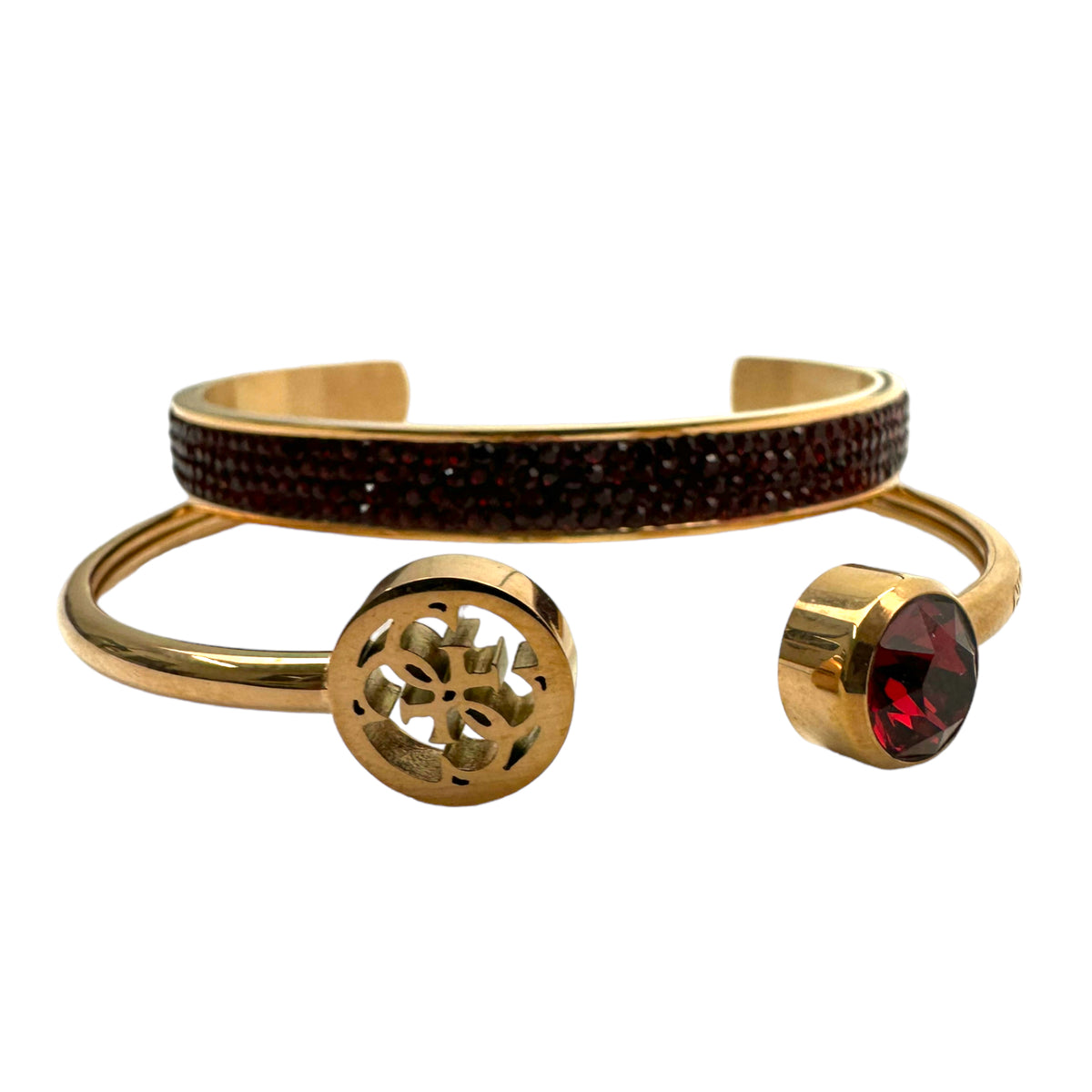 Guess bracciali duo gold red donna