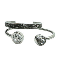 Guess bracciali duo silver donna