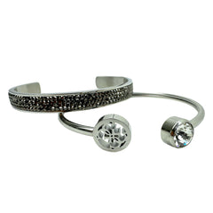 Guess bracciali duo silver donna