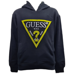 Guess felpa cappuccio in cotone logo frontale bambino