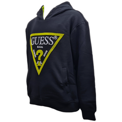 Guess felpa cappuccio in cotone logo frontale bambino