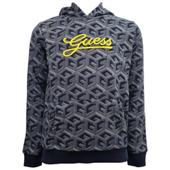 Guess felpa cappuccio in cotone logo frontale ricamato bambino