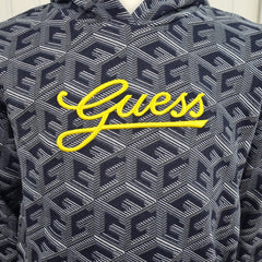 Guess felpa cappuccio in cotone logo frontale ricamato bambino