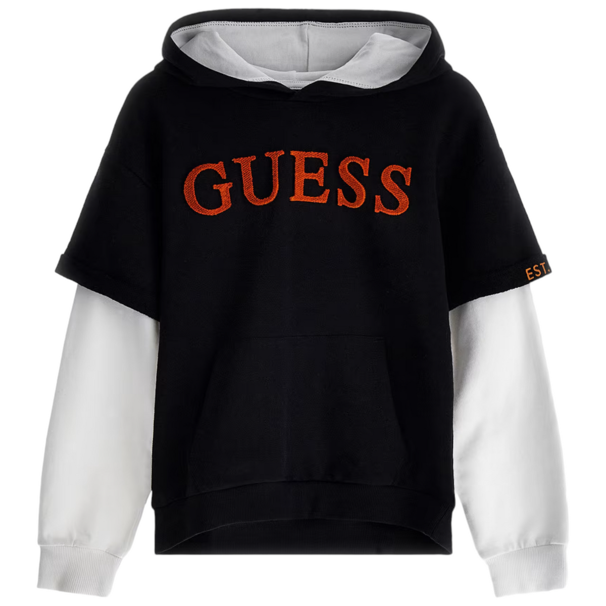 Guess felpa cappuccio patch logo frontale bambino