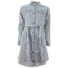 Guess Abito a Righe in Denim Bambina