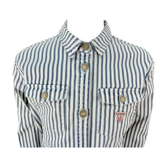 Guess Abito a Righe in Denim Bambina