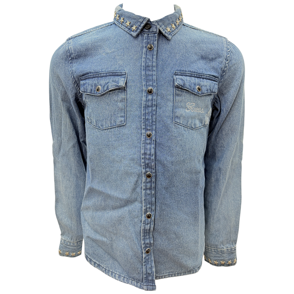 Guess Camicia Manica Lunga in Cotone Bambina