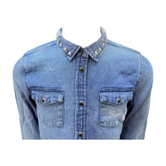Guess Camicia Manica Lunga in Cotone Bambina
