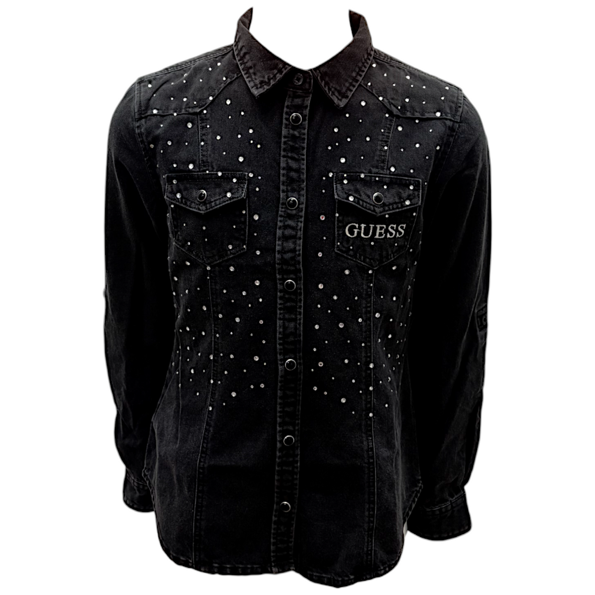Guess Camicia Manica Lunga in Cotone Bambina