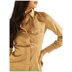 Guess Camicia con Texture Scamosciata Daisy Donna