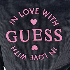 Guess Felpa Full zip con cappuccio in velluto a coste bambina