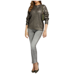 Guess Maglione Effetto Metallizzato Shopie Donna