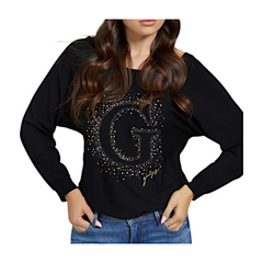 Guess Maglione Girocollo Manica a Pipistrello Abby Donna