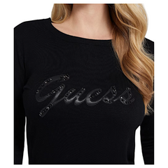 Guess Maglione logo frontale con strass donna