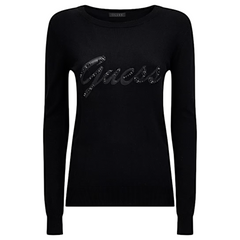 Guess Maglione logo frontale con strass donna