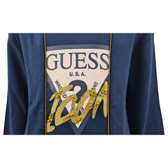 Guess Maxifelpa/Vestito con cappuccio in cotone bambina