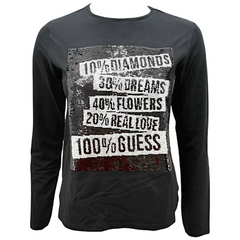 Guess T-shirt Manica Lunga in Misto Cotone Bambina
