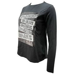 Guess T-shirt Manica Lunga in Misto Cotone Bambina